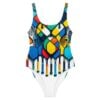 The Cartoon Series (Painted Rackets) One Piece Swimsuit multi colored front art concierge clothing 2 The Cartoon Series (Painted Rackets) One Piece Swimsuit multi colored front art concierge clothing 2