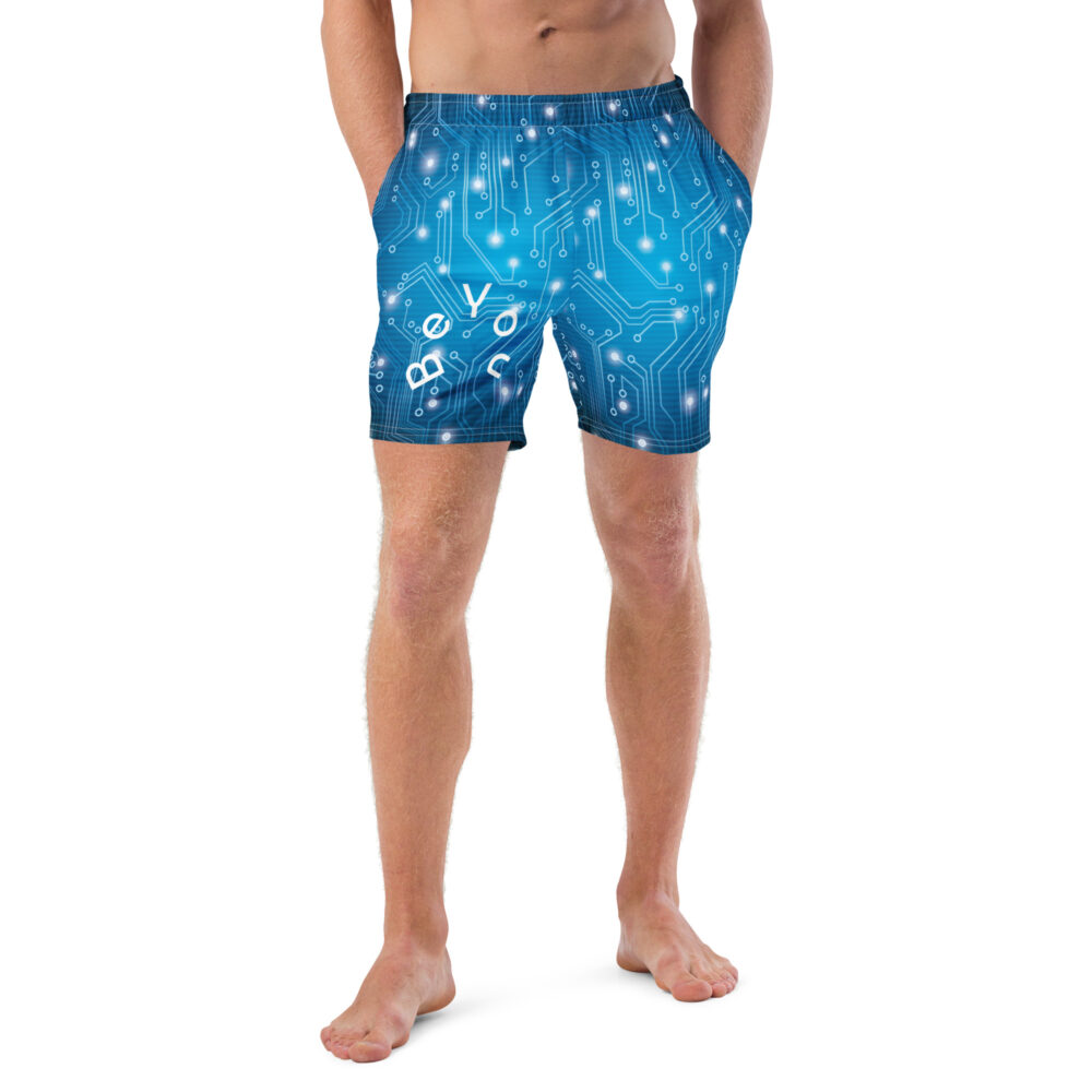 the computer chip swim trunks blue front art concierge clothing jpg