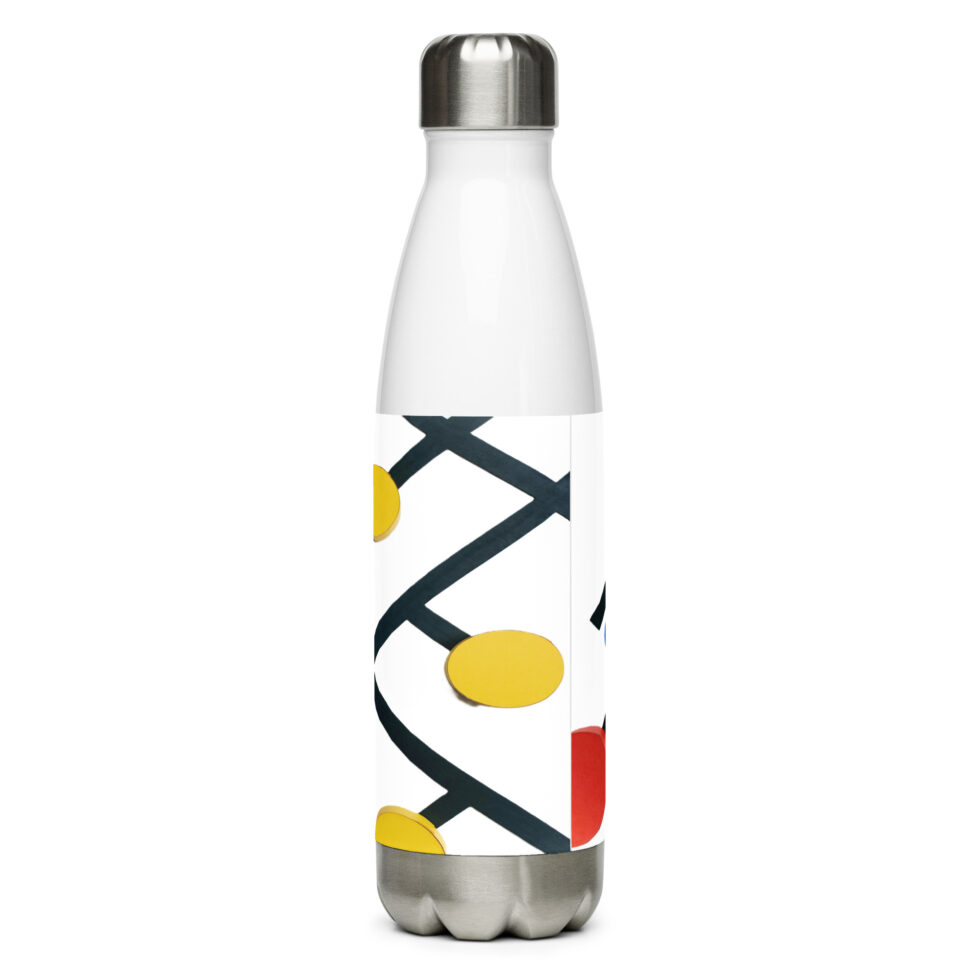 The Colored Dots Stainless Steel Water Bottle - The Art Concierge Clothing