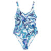 The Cartoon Series (Blue Marble) One Piece Swimsuit blue white front art concierge clothing 2 The Cartoon Series (Blue Marble) One Piece Swimsuit blue white front art concierge clothing 2