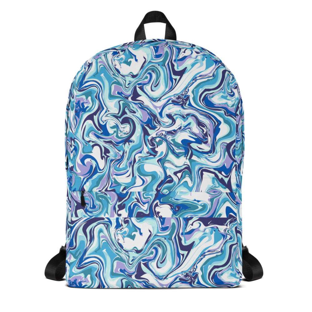 blue marble backpack blue front art concierge clothing jpg