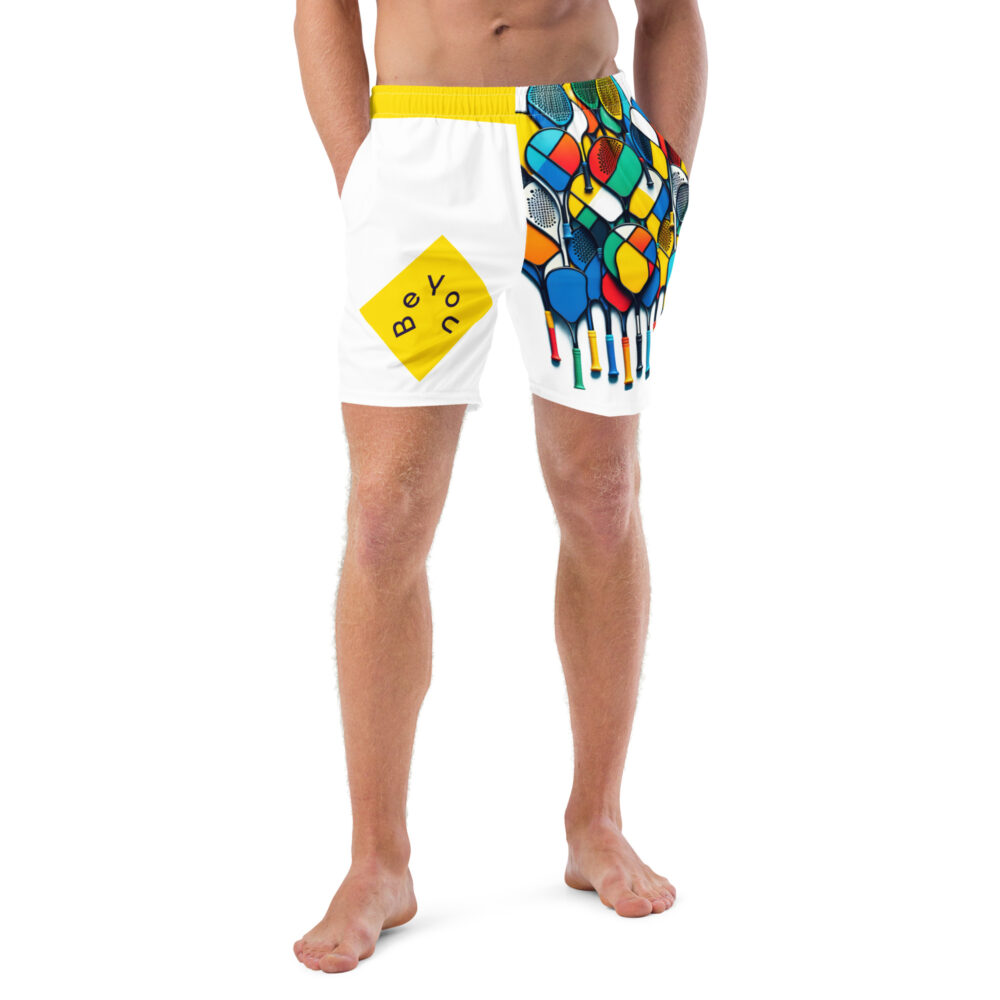 all over print recycled swim trunks white front 668b3345b0daf jpg