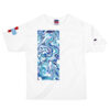 blue marble champion t shirt white front art concierge clothing jpg