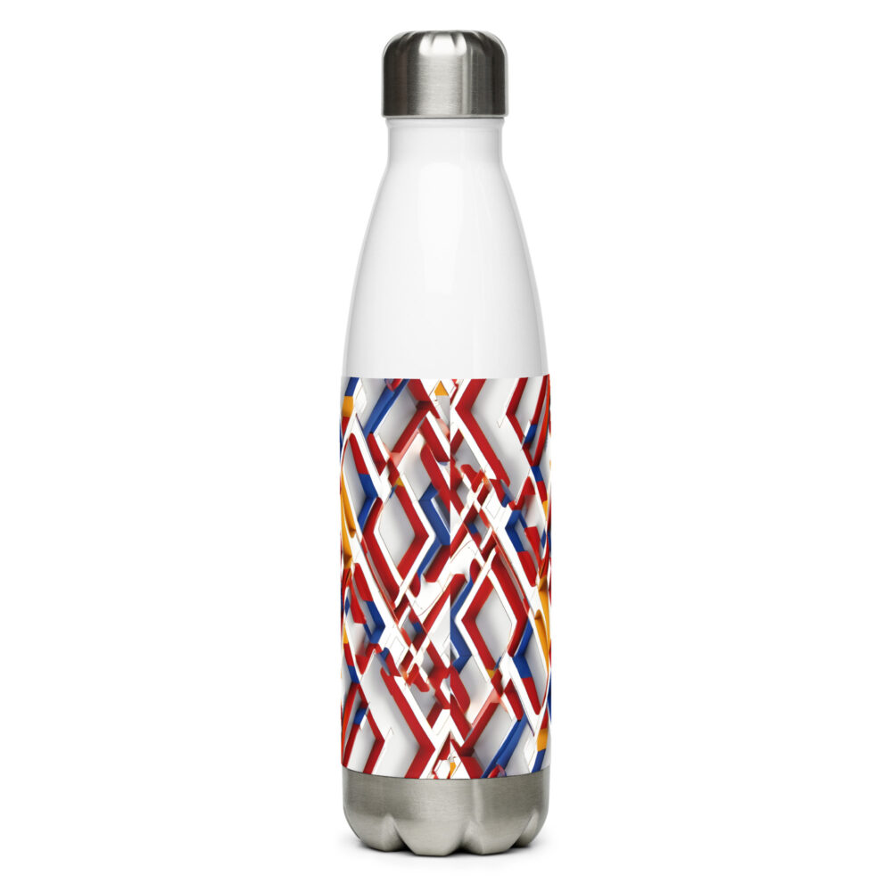 colored maze stainless steel water bottle white 17 oz art concierge clothing jpg