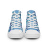 blue marble womens high top canvas shoes blue front art concierge clothing jpg