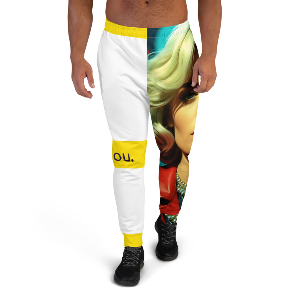 ode to warhol mens joggers white front art concierge clothing jpg