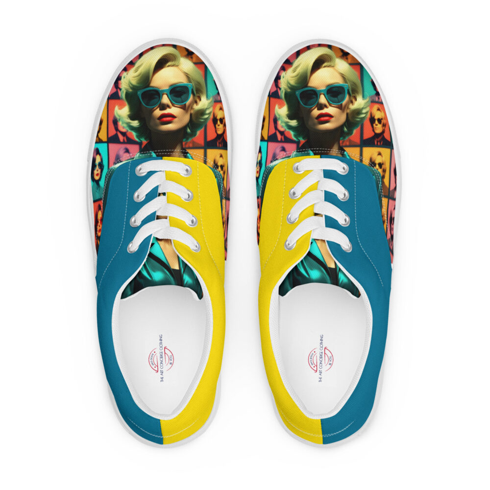 ode to warhol womens lace up canvas shoes art concierge clothing jpg