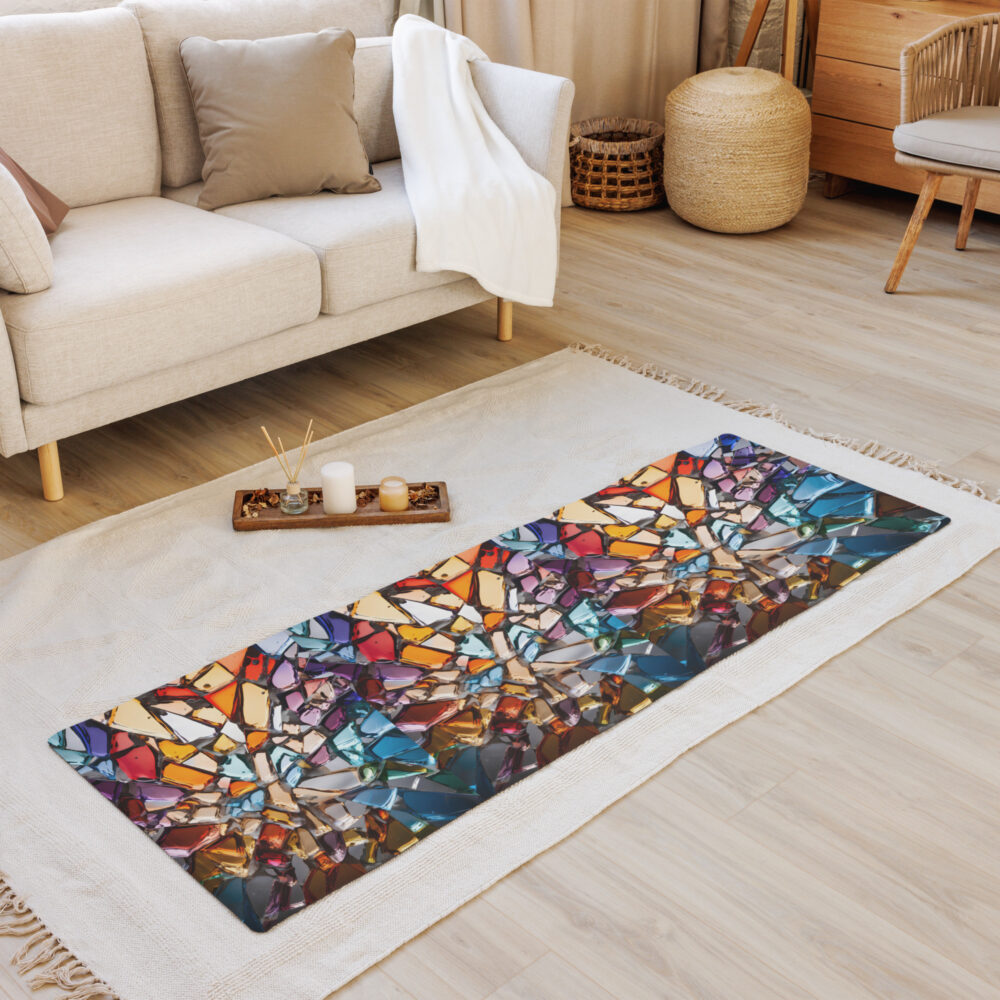 shattered glass yoga mat art concierge clothing jpg