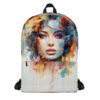 the lady in water colors 2 back pack art concierge clothing jpg