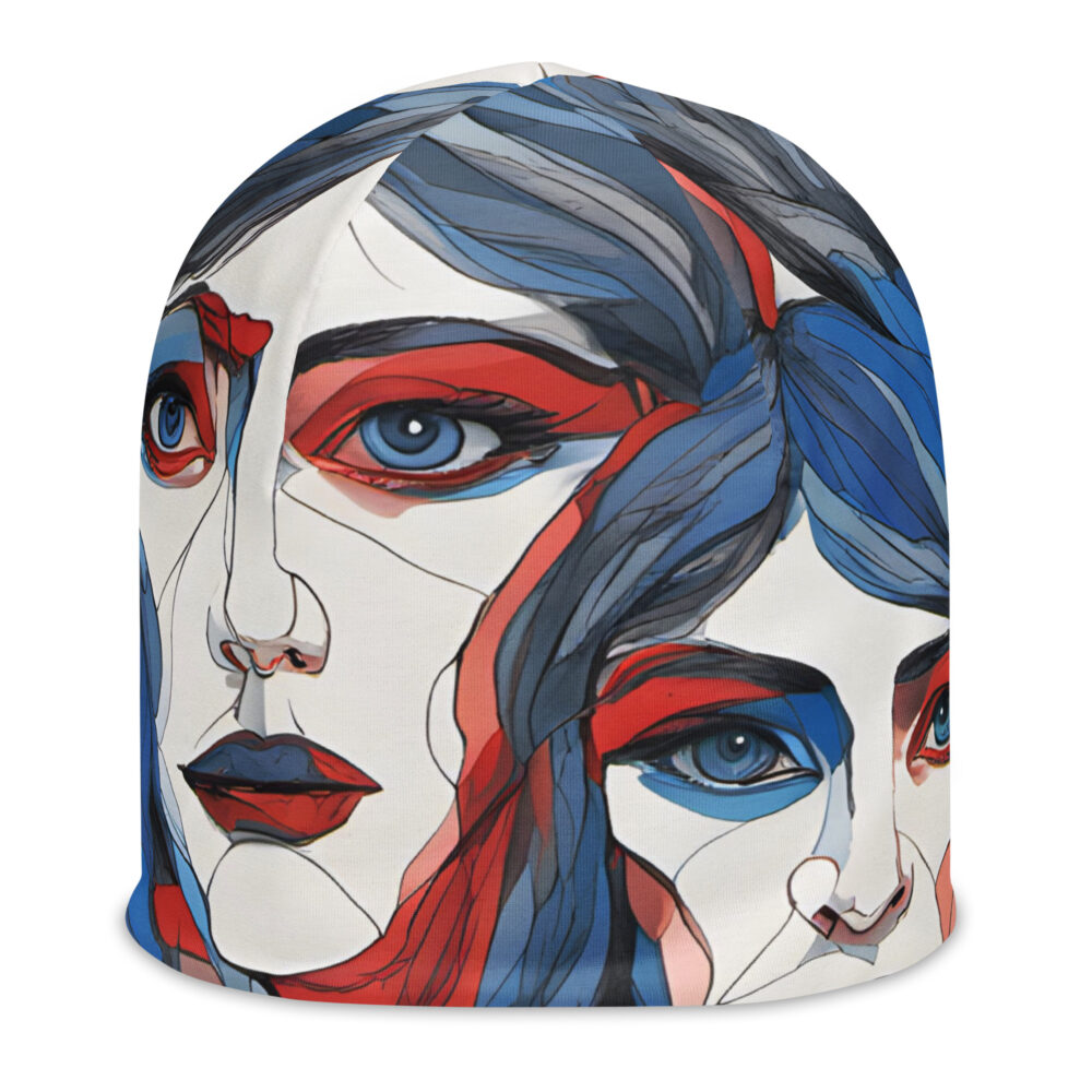 the faces beanie white front art concierge clothing jpg