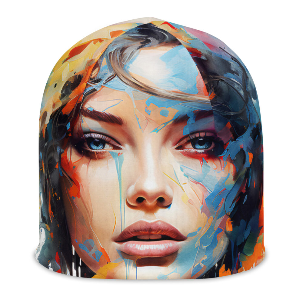 the lady in water colors 2 beanie art concierge clothing jpg