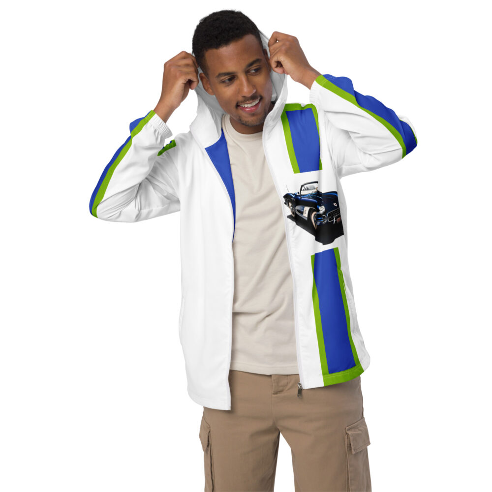 ode to le mans windbreaker white front art concierge clothing jpg