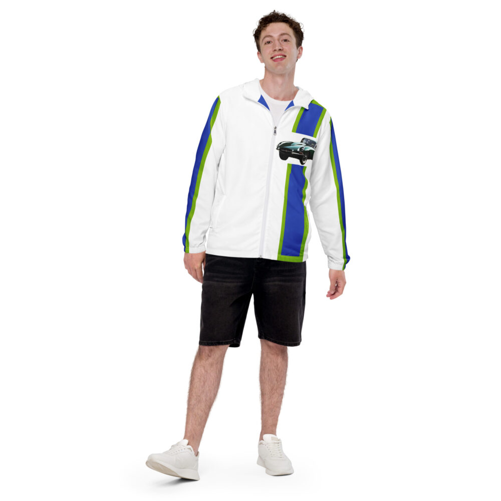 ode to le mans windbreaker white front art concierge clothing jpg