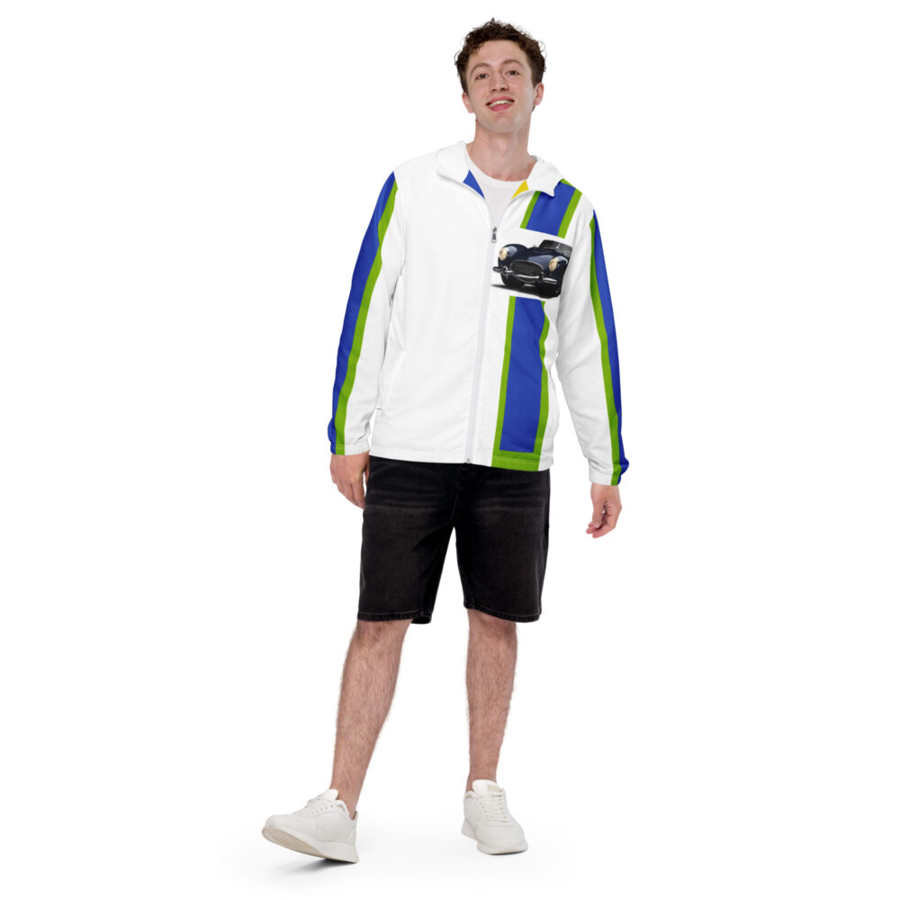 ode to le mans windbreaker white front art concierge clothing jpg