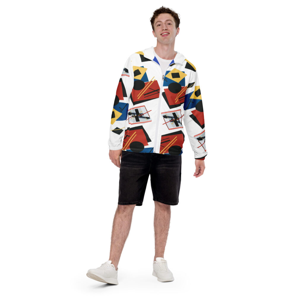 geometric abstract windbreaker white front art concierge clothing jpg