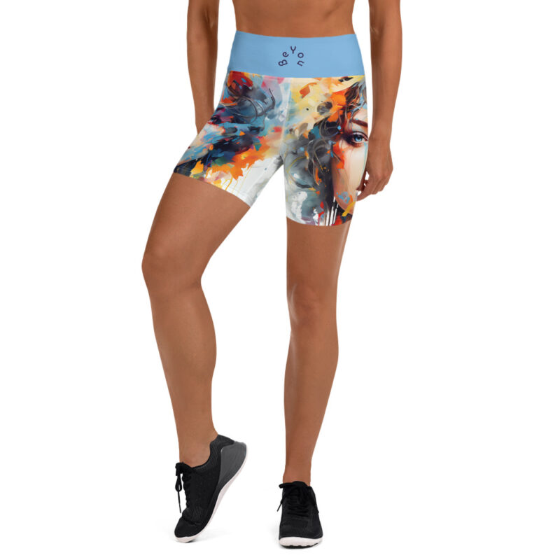 the lady in water colors 2 yoga shorts art concierge clothing jpg