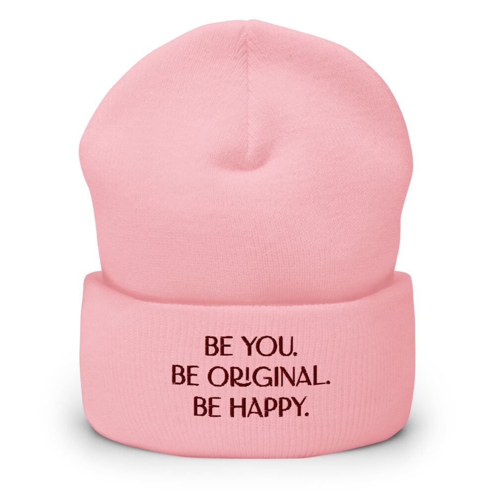 The Be You (Baby Pink) Cuffed Beanie art concierge clothing jpg