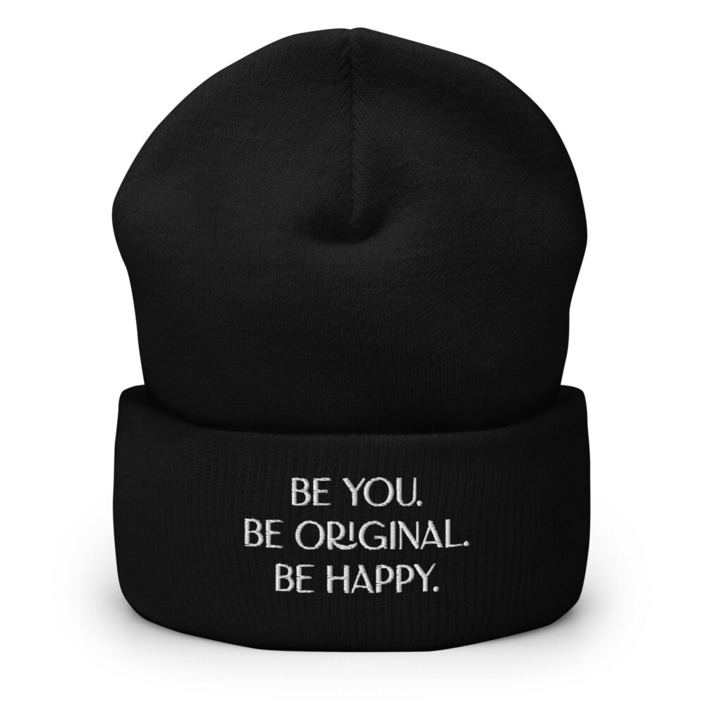 The Be You (Black) Cuffed Beanie art concierge clothing jpg