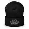 The Be You (Black) Cuffed Beanie art concierge clothing jpg