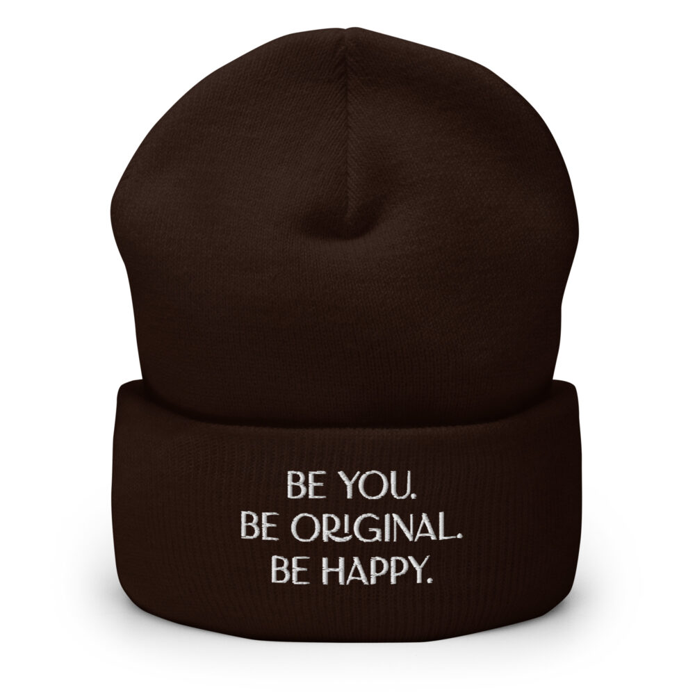 The Be You (Brown) Cuffed Beanie art concierge clothing jpg