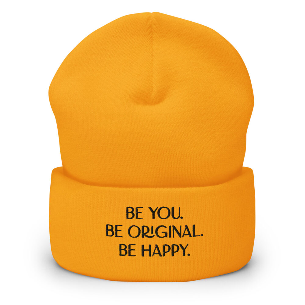 The Be You (Gold) Cuffed Beanie art concierge clothing jpg