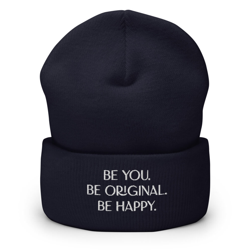 The Be You (Navy) Cuffed Beanie art concierge clothing jpg