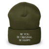 The Be You (Olive Green) Cuffed Beanie art concierge clothing jpg