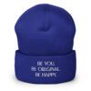 The Be You (Royal Blue) Cuffed Beanie art concierge clothing jpg