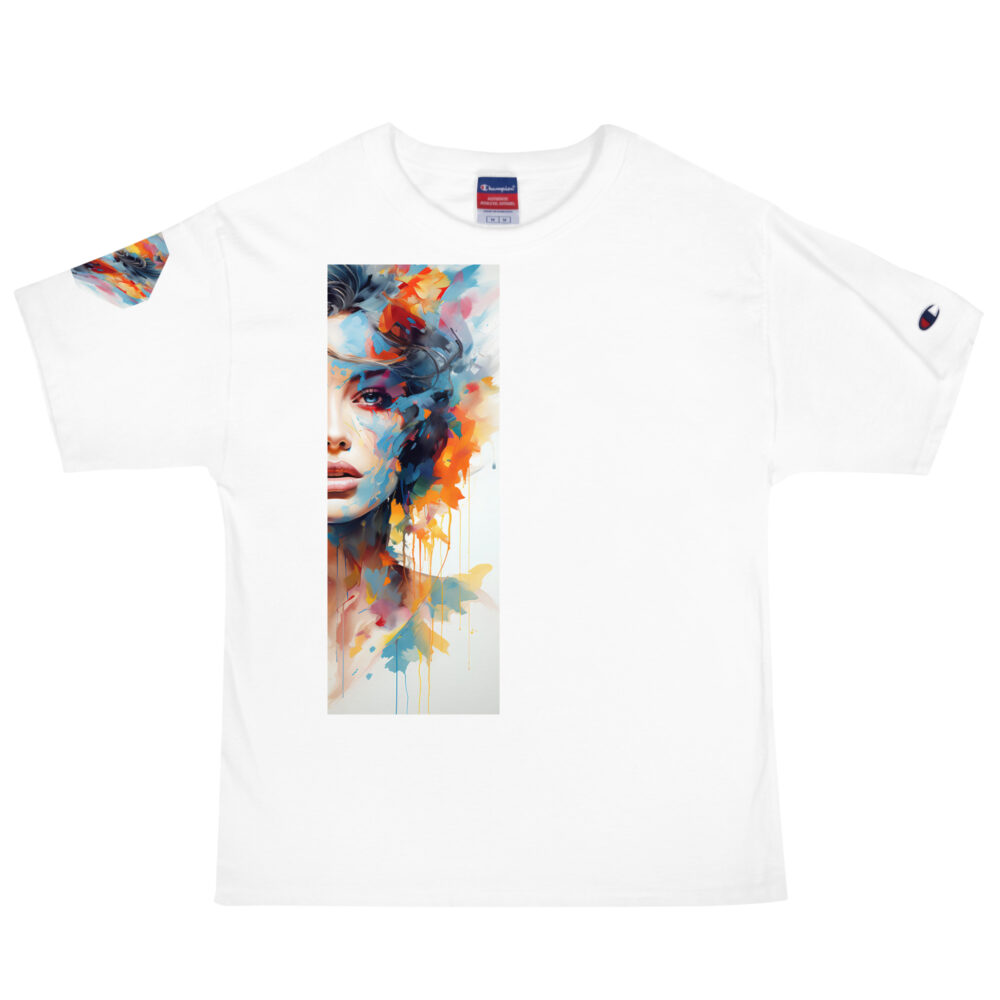 the lady in water colors 2 champion tee art concierge clothing jpg