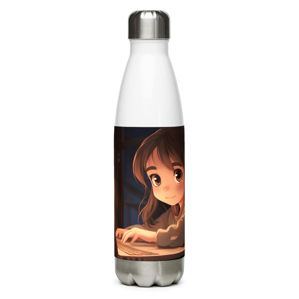 The Anime Girl Stainless Steel Water Bottle 17 oz art concierge clothing jpg