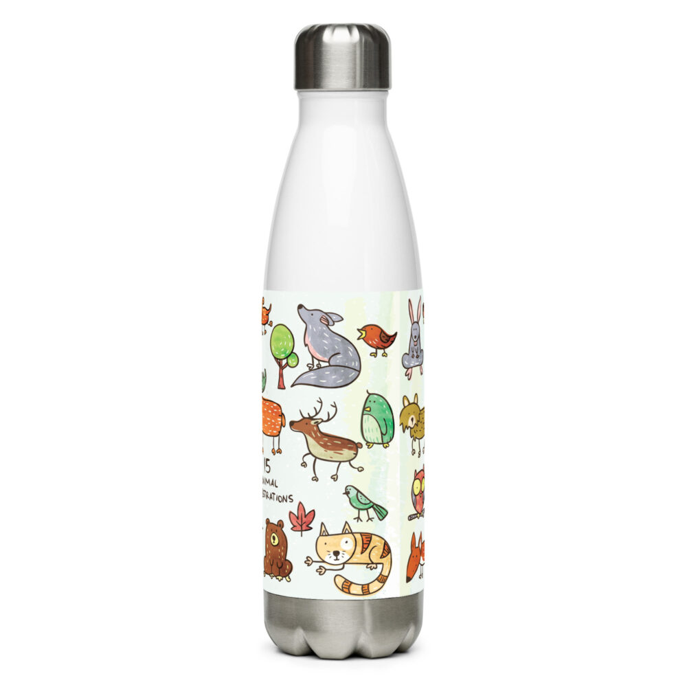 The Animal Kids Stainless Steel Water Bottle 17 oz art concierge clothing jpg