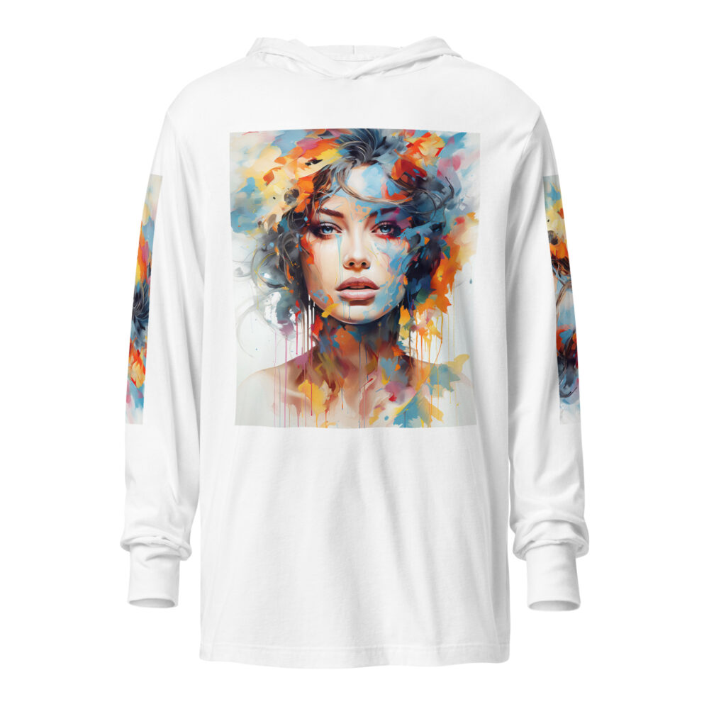 the lady in water colors 2 long-sleeve hoodie art concierge clothing jpg