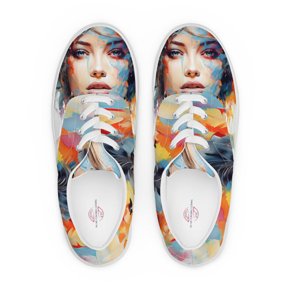 the lady in water colors 2 lace-up deck shoes art concierge clothing jpg