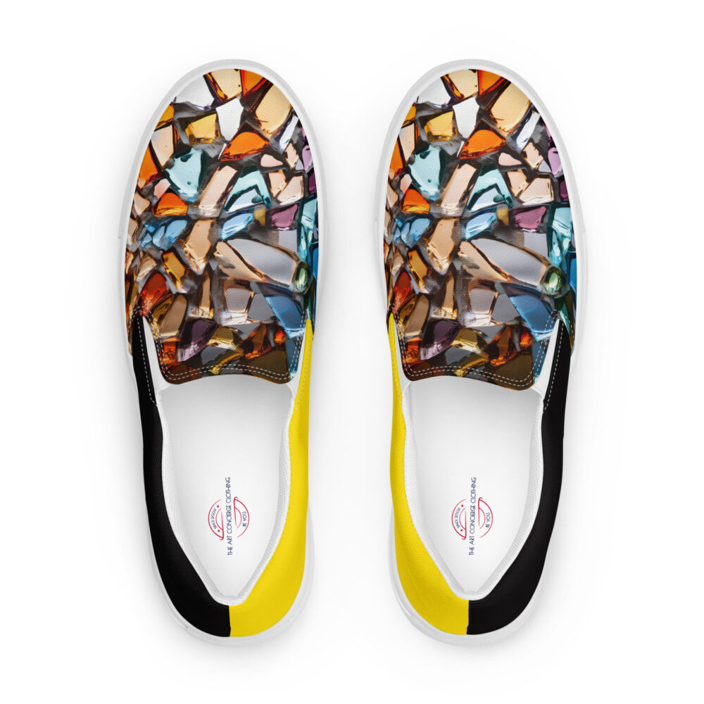 The Shattered Glass Women’s Slip-on Deck Shoes art concierge clothing jpg