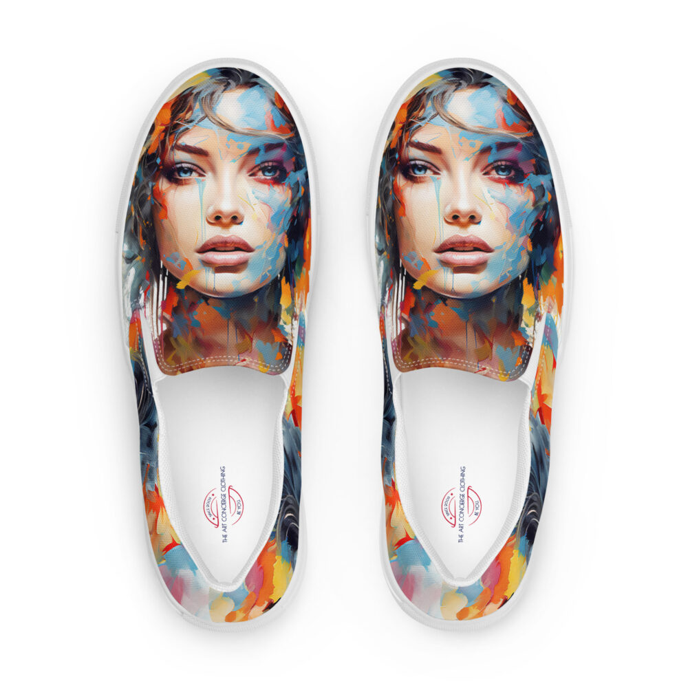 The Lady in Water Colors 2 Women’s Slip-on Deck Shoes art concierge clothing jpg