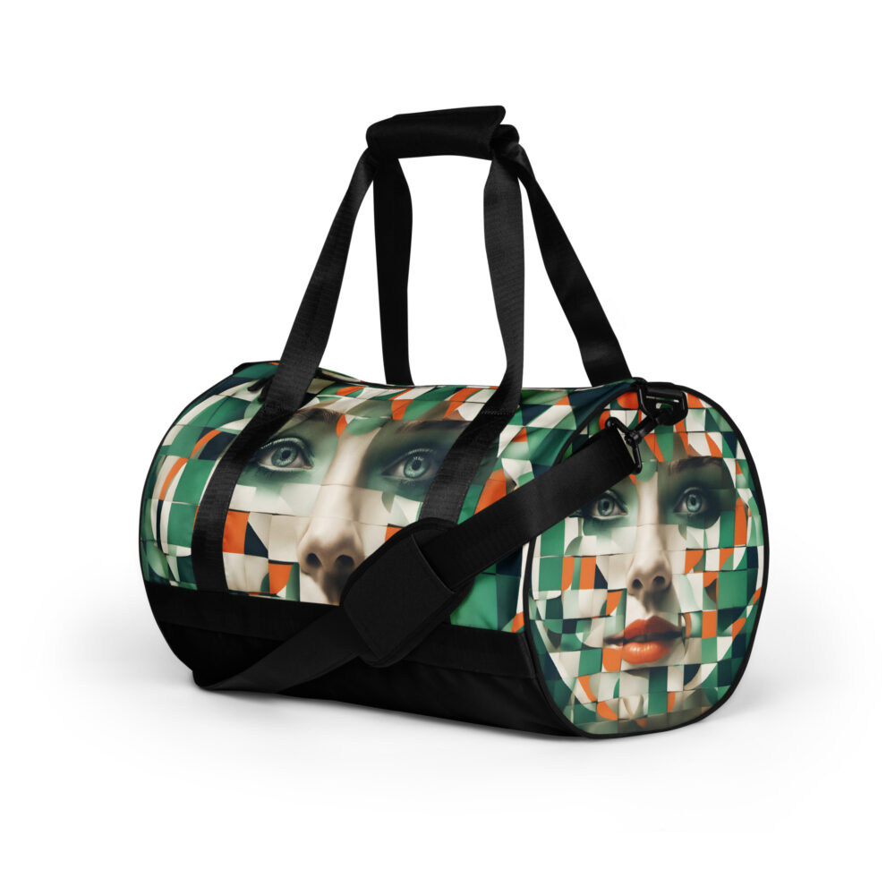 The Green Eyes Gym Bag art concierge clothing jpg