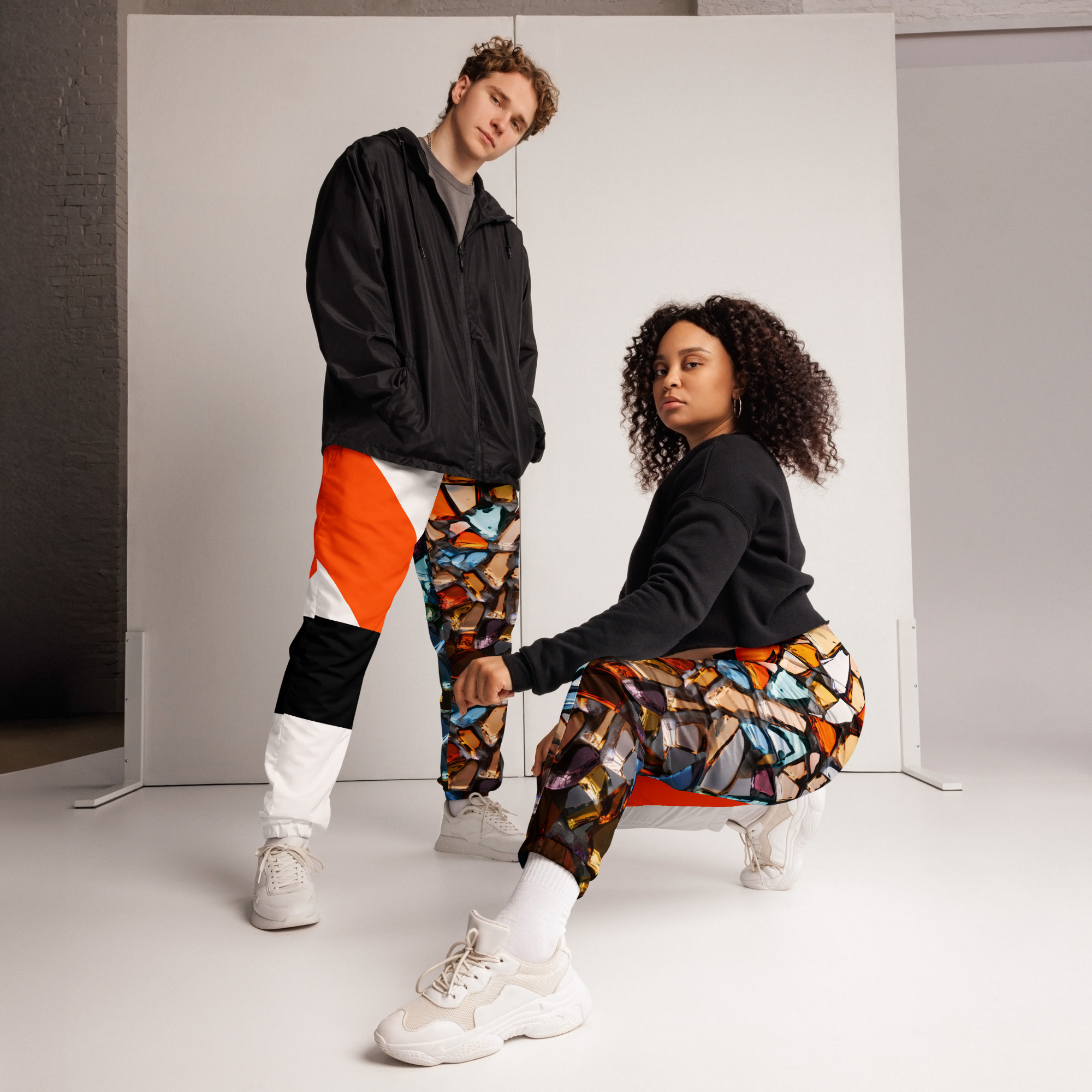 all over print unisex track pants white front 6716d7dc5a324 jpg