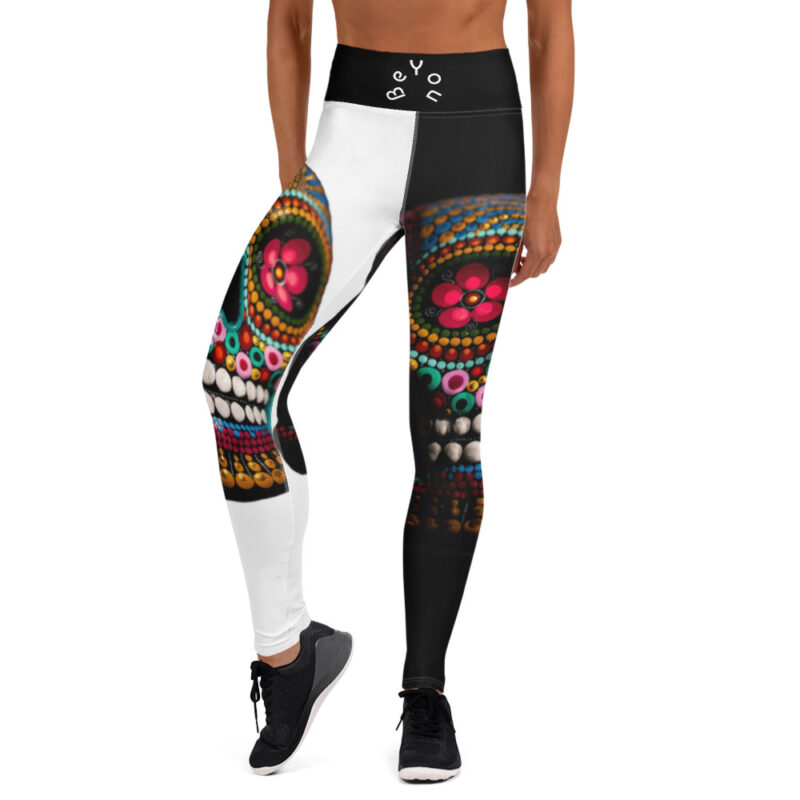 The Beaded Skull Yoga Leggings art concierge clothing jpg