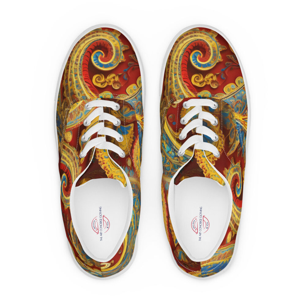 The Paisley Men’s Lace-up Deck Shoes art concierge clothing jpg