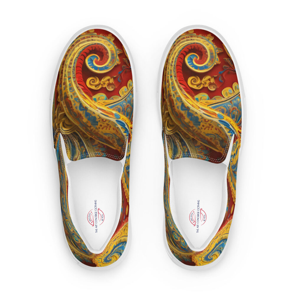 The Paisley Men’s Slip-on Deck Shoes art concierge clothing jpg