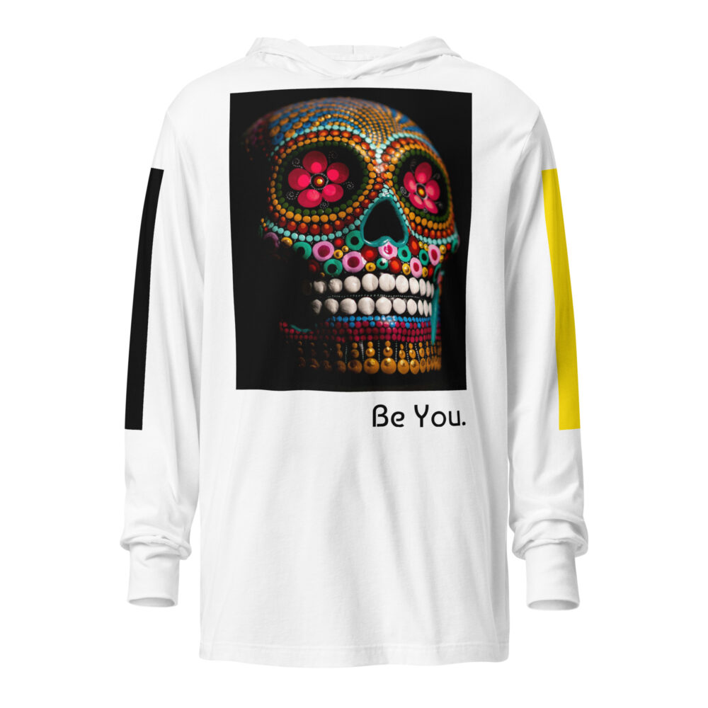 The Beaded Skull Hooded Long-sleeve Tee art concierge clothing jpg