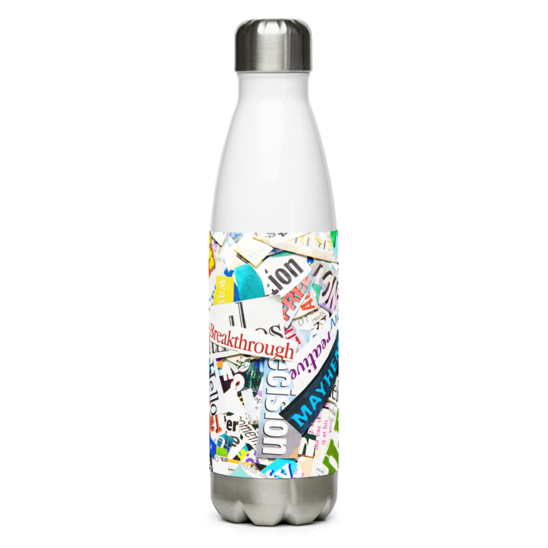 The Headlines Stainless Steel Water Bottle art concierge clothing jpg The Headlines Stainless Steel Water Bottle art concierge clothing jpg