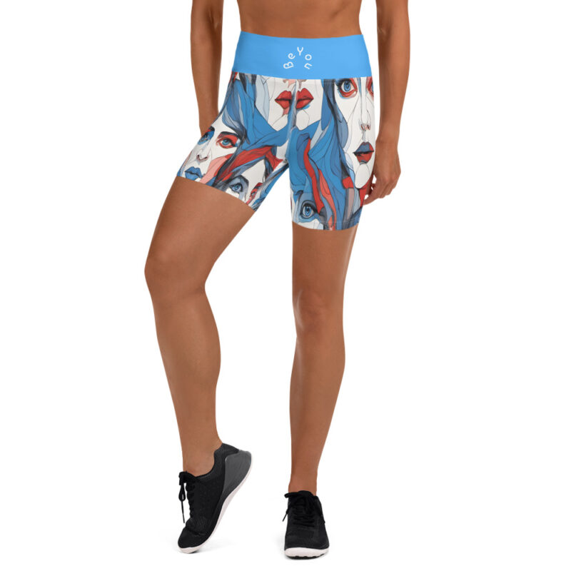 60's Faces Yoga Shorts art concierge clothing jpg