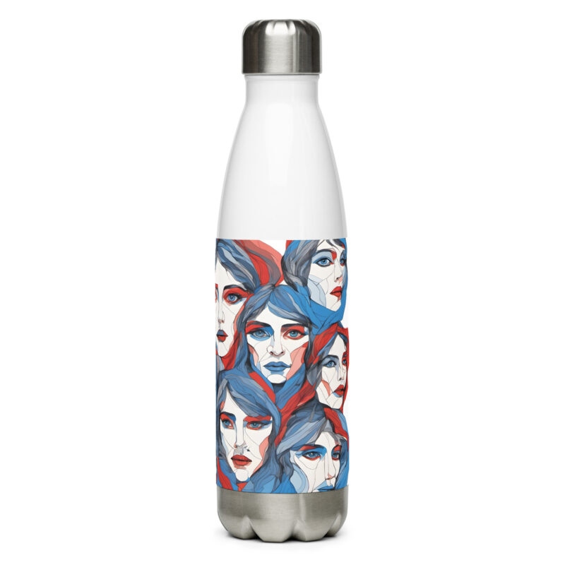 60's Faces Stainless Steel Water Bottle art concierge clothing jpg
