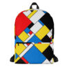 The Ode to Mondrian Backpack multi-colored front art concierge clothing jpg