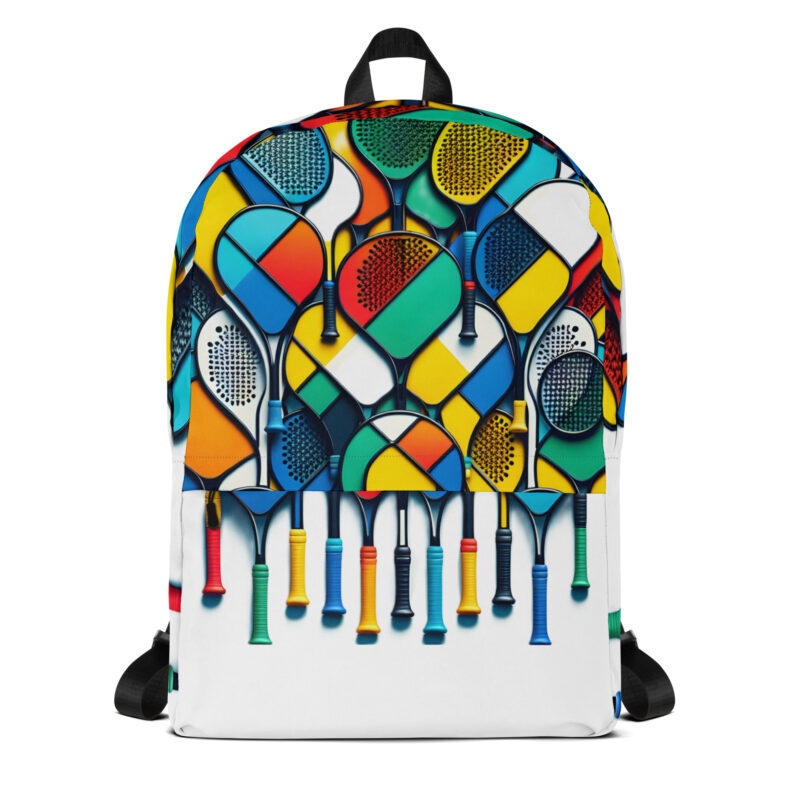 The Painted Rackets Backpack white front art concierge clothing jpg