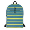 The Stripes Series (Dirty Blue) Backpack front art concierge clothing jpg