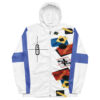 The Geometric Abstract Windbreaker white front art concierge clothing jpg