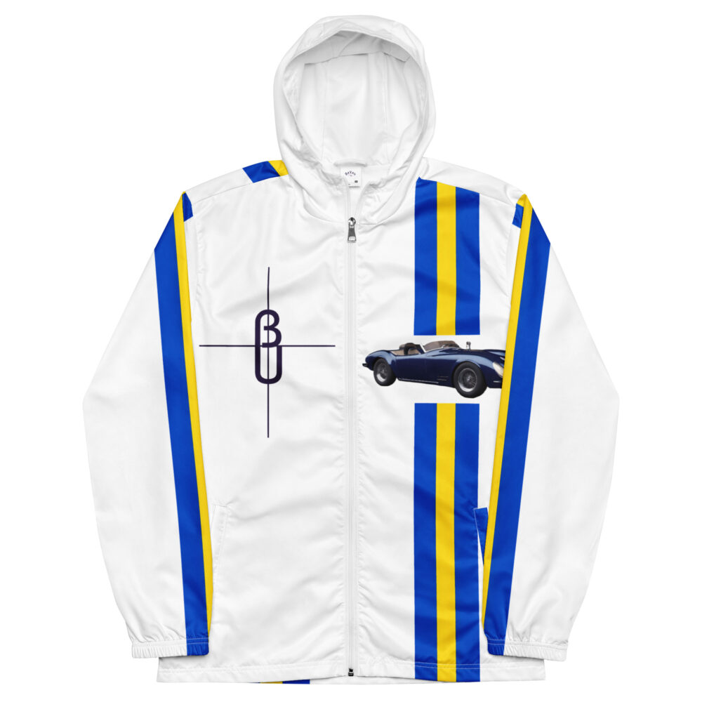 The Ode to Le Mans 5 Windbreaker white front art concierge clothing jpg