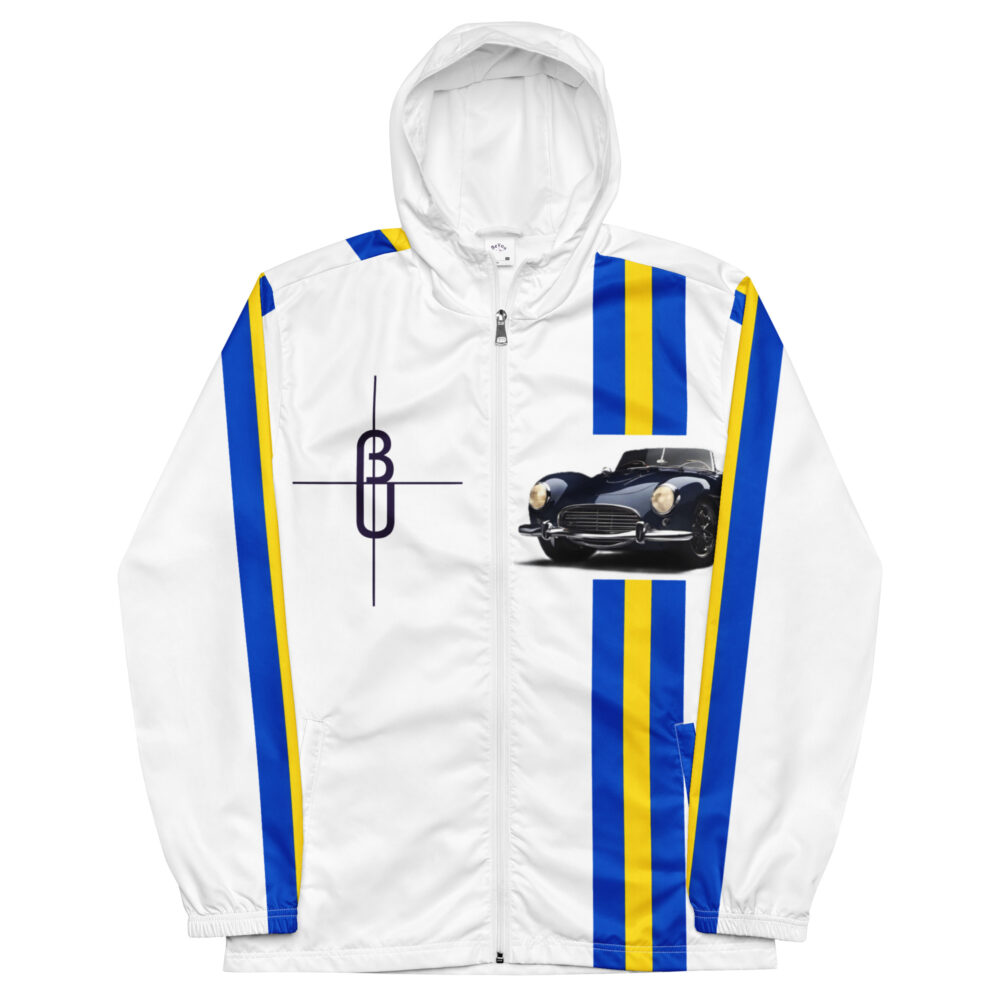 The Ode to Le Mans 1 Windbreaker white front art concierge clothing jpg